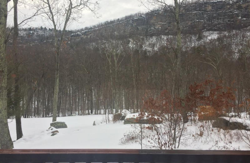 Winter view from Minnewaska Lodge.