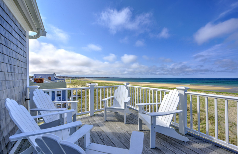 Rental deck at Beach Realty.