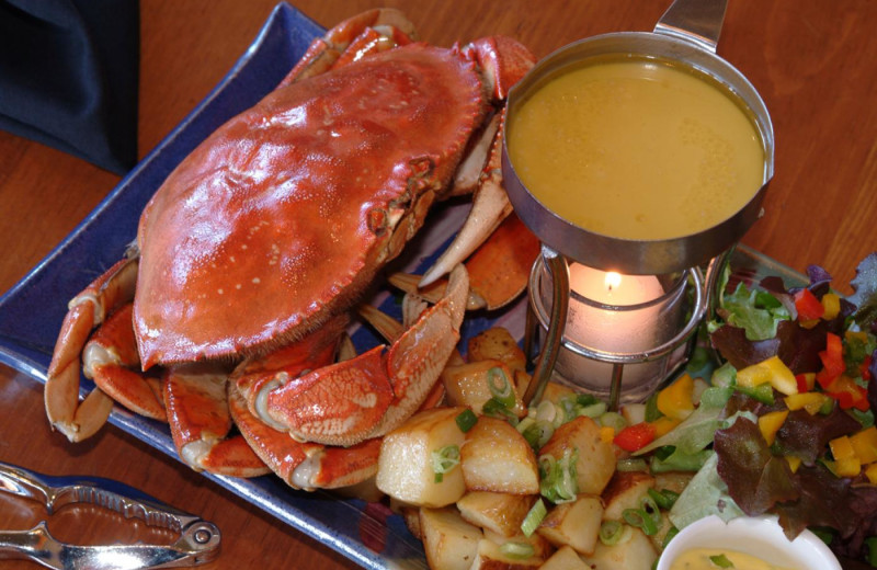 Crab meal at Long Beach Lodge Resort.