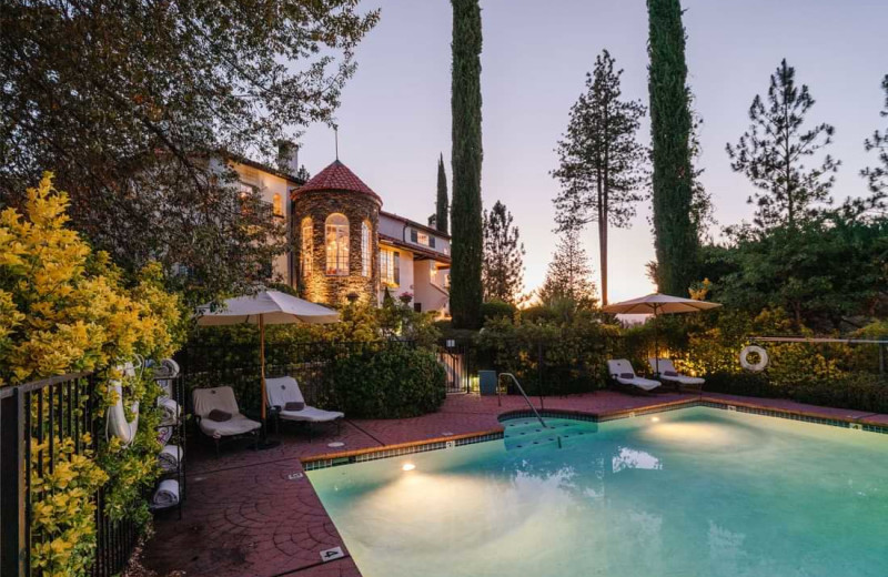 Outdoor pool at Chateau du Sureau.