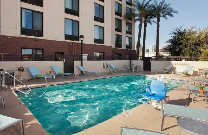 Outdoor pool at SpringHill Suites Phoenix Downtown.