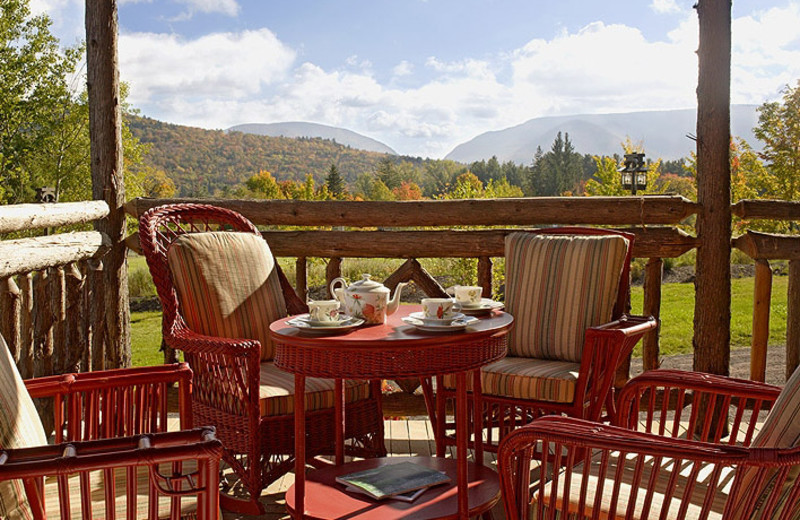 Tea time on the porch at Hotel Mountain Brook.