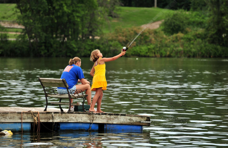 Fishing at Riverside Resort.