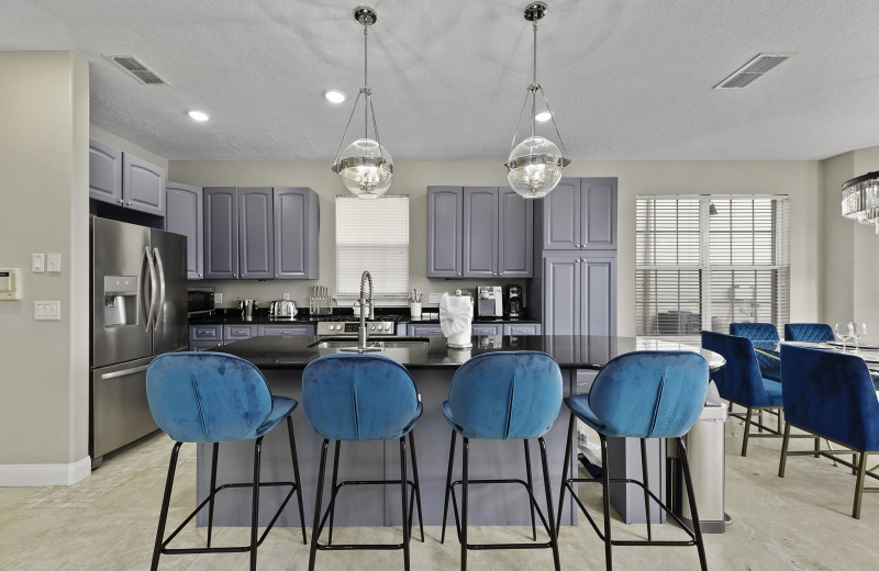 Rental kitchen at Reunion Vacation Homes.