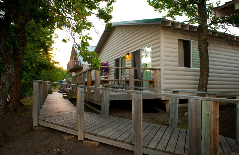 Cabin at Tetu Island Lodge.