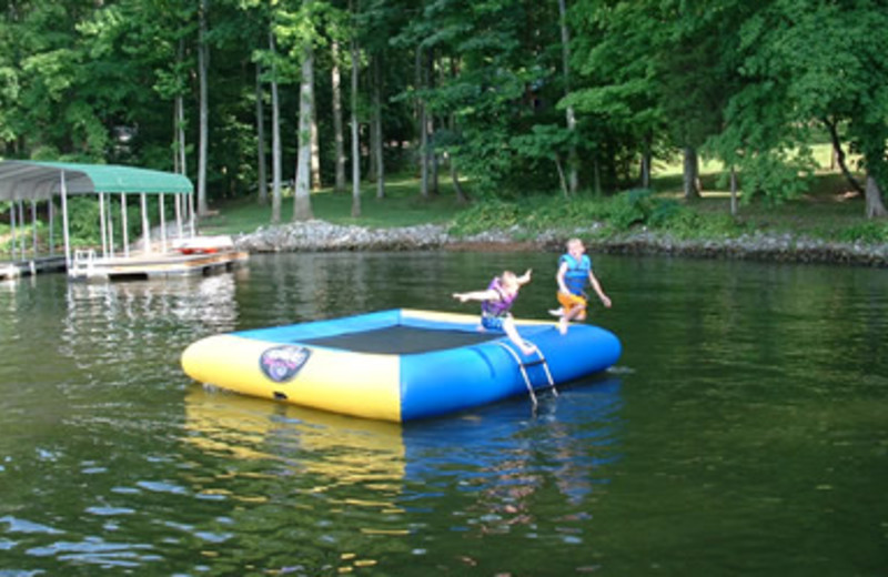 Lake view at Eddy Bay Resort Lodging.