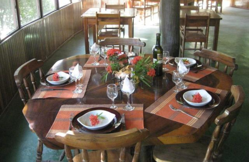 Dining at Hotel Rancho Suizo Lodge.