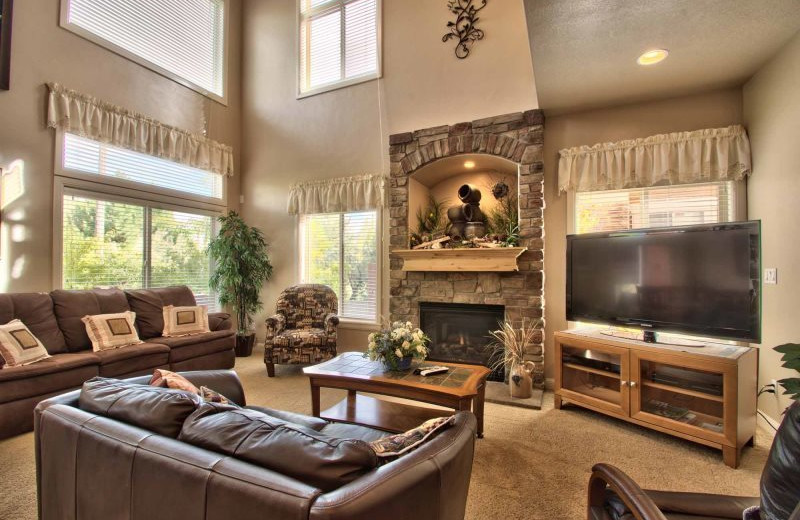 Rental living room at Lakeside Resort Properties.