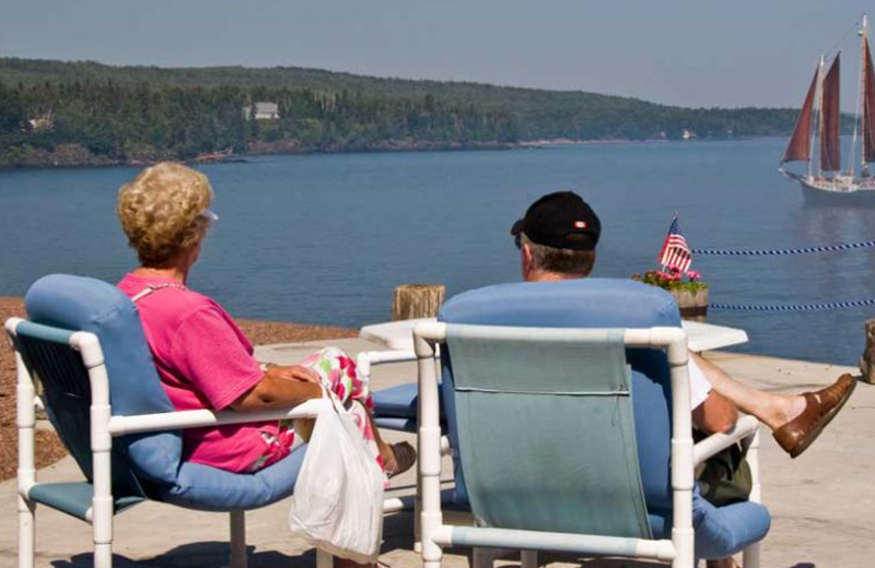 Relaxing by the lake at Terrace Point.