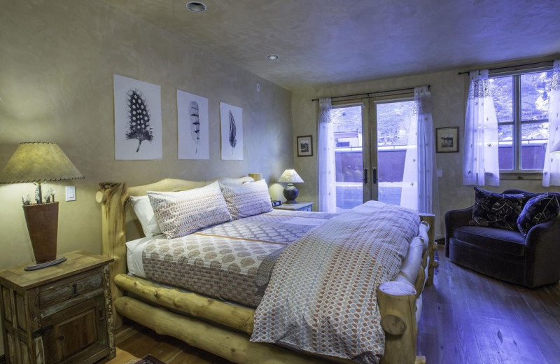 Rental bedroom at Welcome to Telluride Vacation Rentals.