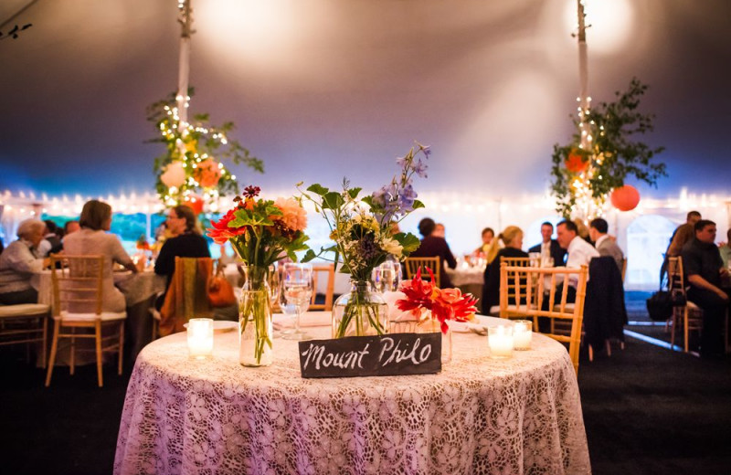 Wedding reception at Trapp Family Lodge.