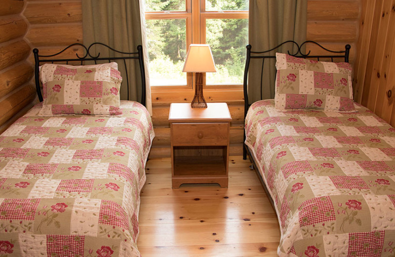 Chalet bedroom at Fiddler Lake Resort.