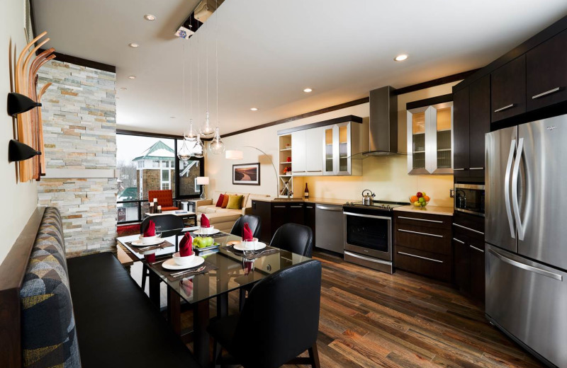 Guest kitchen at Crystal Mountain Resort.