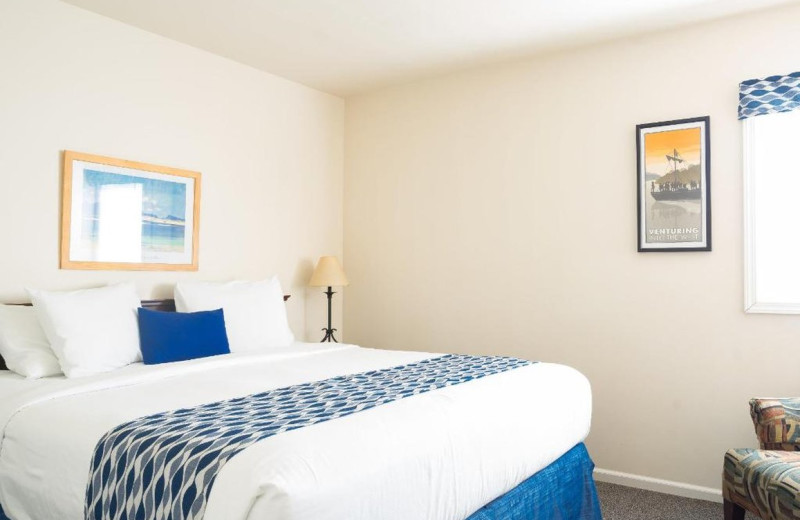 Guest bedroom at Lighthouse Oceanfront Resort.