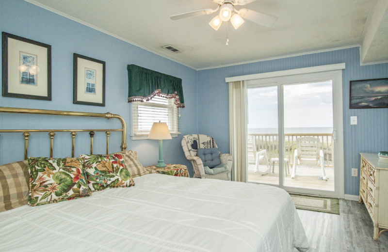 Rental bedroom at Oak Island Accomodations.