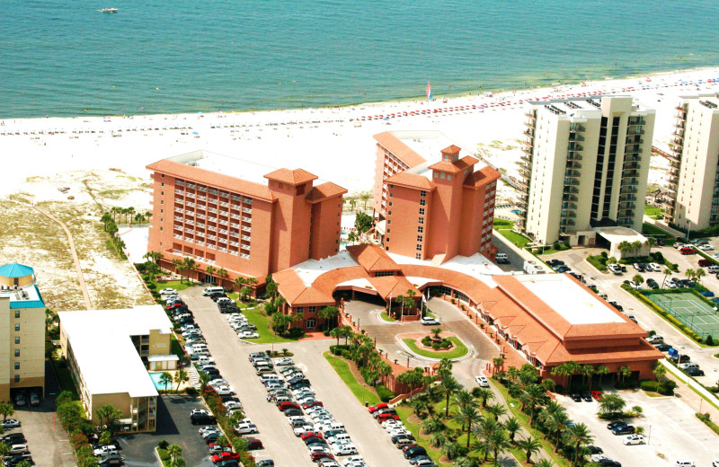 Aerial view of Perdido Beach Resort.