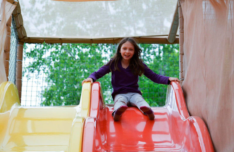 Playground slide at Basswood Country Resort.