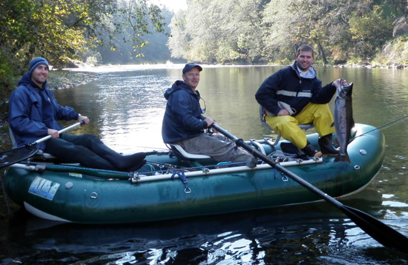 Fishing at Three Rivers Resort.