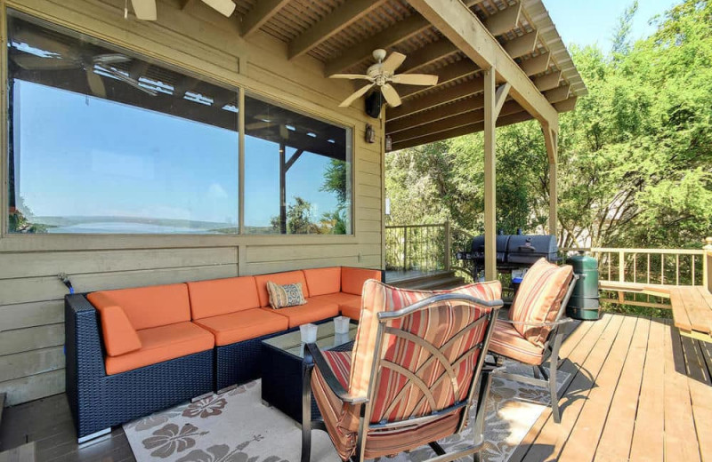 Deck at Serene Hill Country Home.