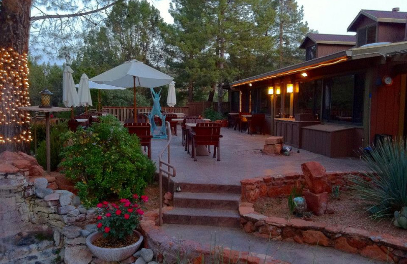 Patio at Lodge At Sedona - A Luxury Bed and Breakfast Inn.