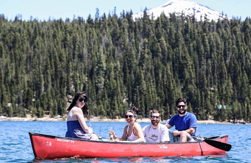 Canoeing at Elk Lake Resort.