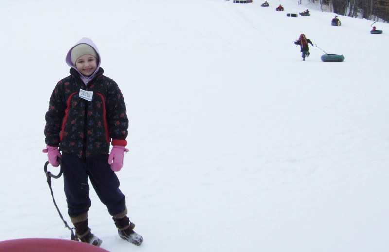 Snow tubing at Cathedral Ledge Resort.