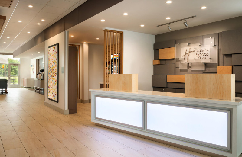 Lobby at Holiday Inn Express & Suites Madison.