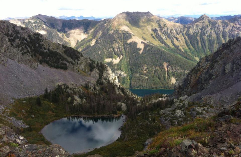 Mountains at Eagles Nest Cabins.