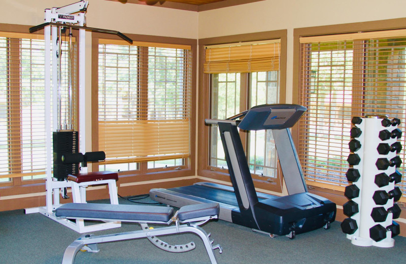 Fitness room at POSTOAK Lodge & Retreat.