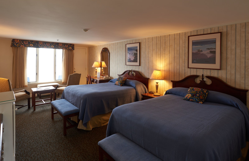 Guest room at The Sparhawk Oceanfront Resort.