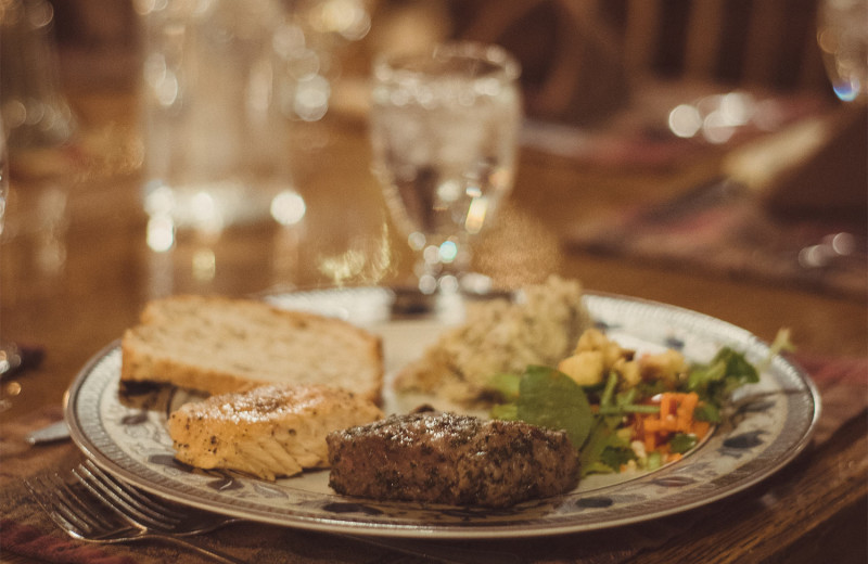 Dining at Vee Bar Guest Ranch.