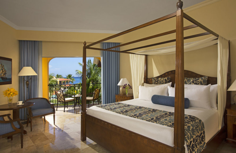 Guest room at Secrets Capri Riviera Cancun.