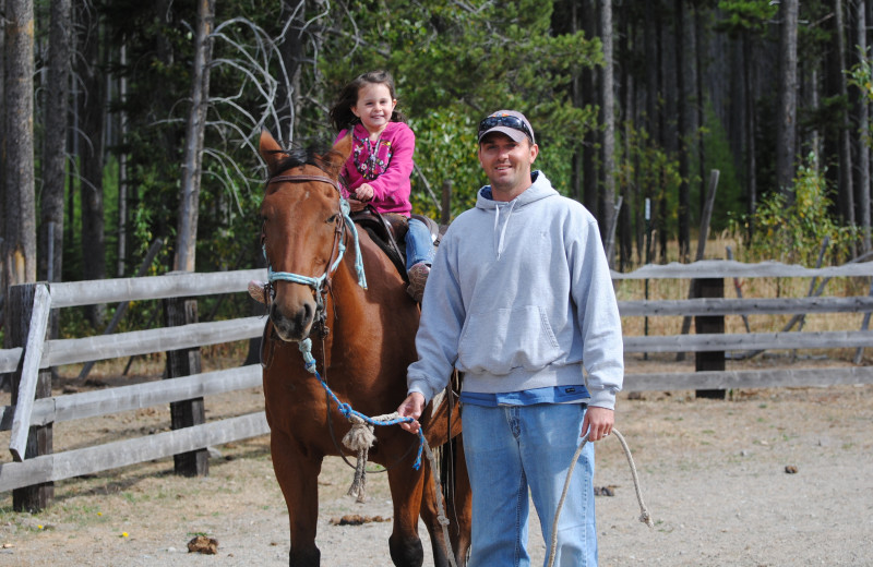 Horseback riding in East Glacier