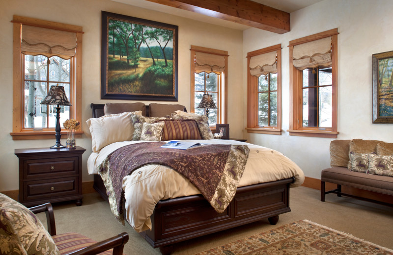 Rental bedroom at The Porches of Steamboat.