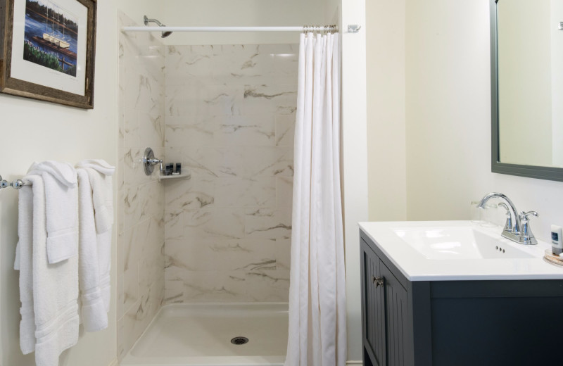 Guest bathroom at The Nonantum Resort.