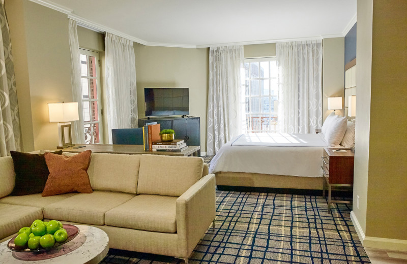 Guest room at The Adolphus.