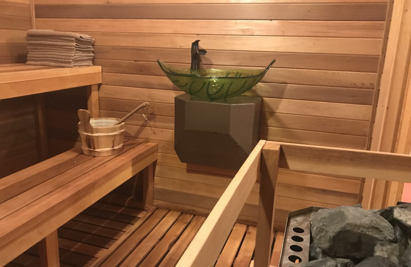 Sauna at Acorn Lodge.