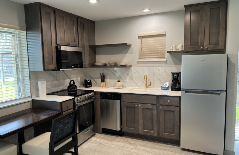 Guest kitchen at Lighthouse Oceanfront Resort.