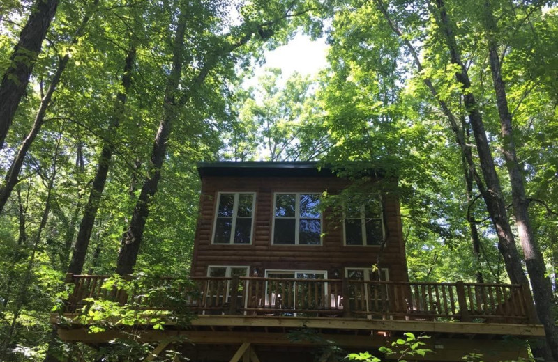 Cabin exterior at Corban Cabin Getaways.