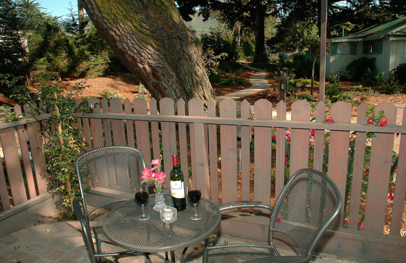 Cottage patio at Carmel River Inn.