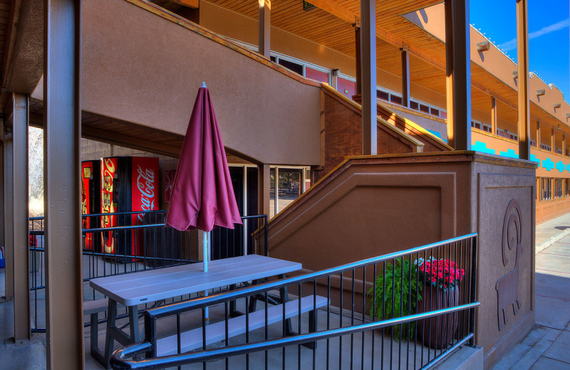 Patio at Big Horn Lodge.