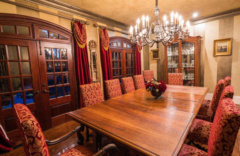 Dining room at Lions Gate Estate.