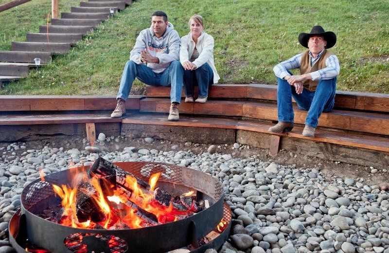 Bonfire at Goosewing Ranch.