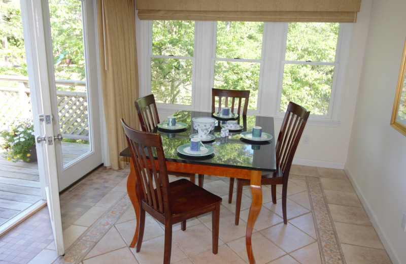 Guest dining area at Pleasant Bay Village.