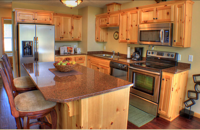 Cabin kitchen at Big Sandy Lodge & Resort.