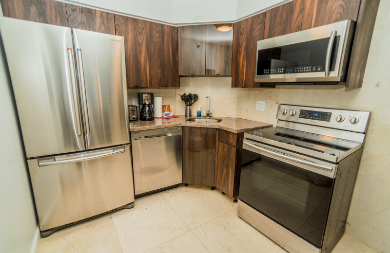 Guest kitchen at The Alexander All Suite Oceanfront Resort.