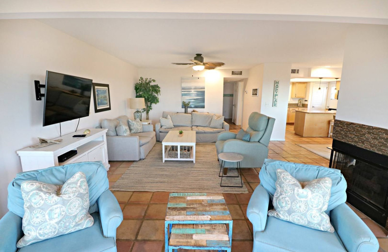 Rental living room at St Augustine Beach 