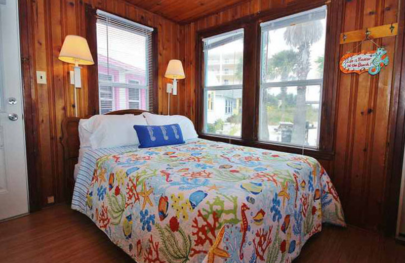 Rental bedroom at Teeming Vacation Rentals.