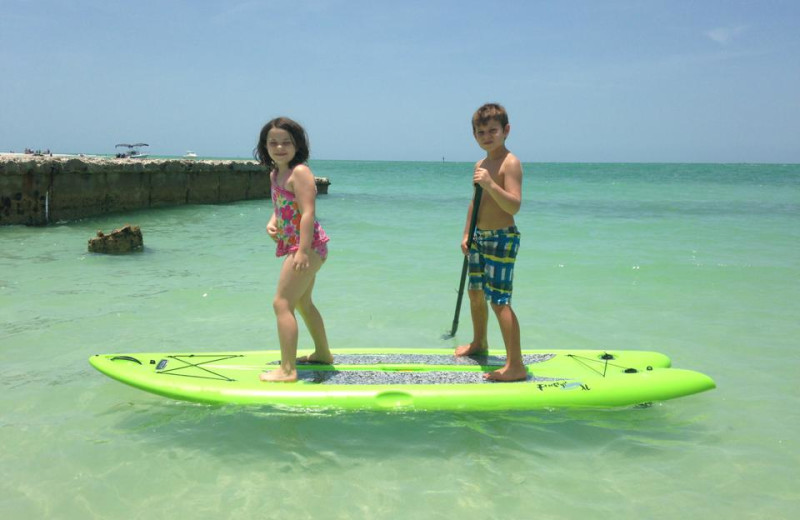 Kids on beach at Sunset Beach Resort.