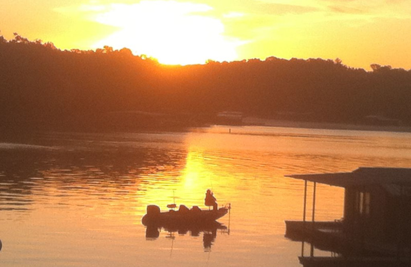 Beautiful sunset at Lakeview Resort.